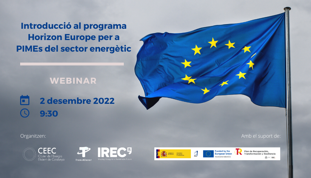Introducció al programa Horizon Europe per a PIMEs del sector energètic IREC
