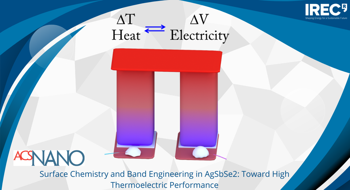 Surface Chemistry and Band Engineering in AgSbSe2: Toward High Thermoelectric Performance IREC ACS NANO Funtional Nanomaterials