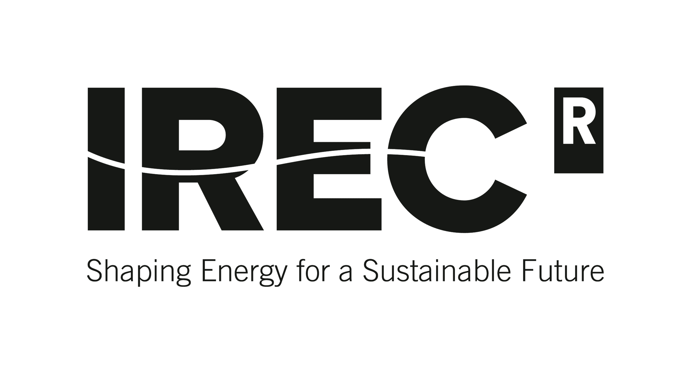 Black and white IREC logo with the slogan 'Shaping Energy for a Sustainable Future', representing innovation in renewable energy and sustainable research.