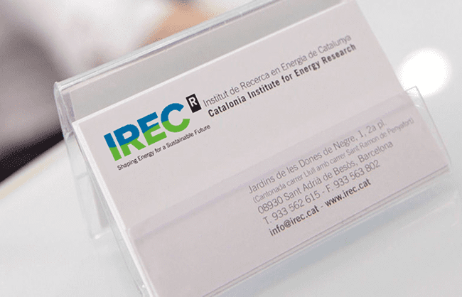 IREC corporate identity IREC business card showing the institute corporate identity