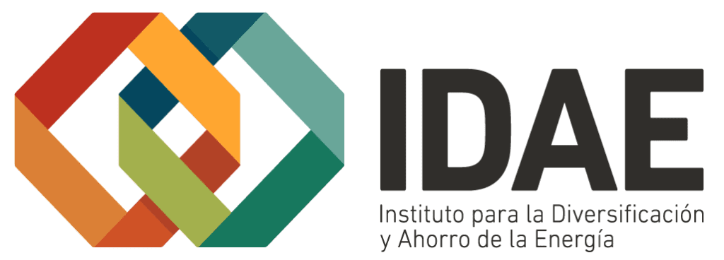 IDAE official logo, Institute for the Diversification and Saving of Energy.
