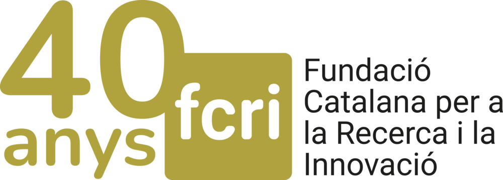 Official 40th anniversary logo of Fundació Catalana per a la Recerca i la Innovació (FCRI), a key collaborator expanding the GARA initiative with IREC.